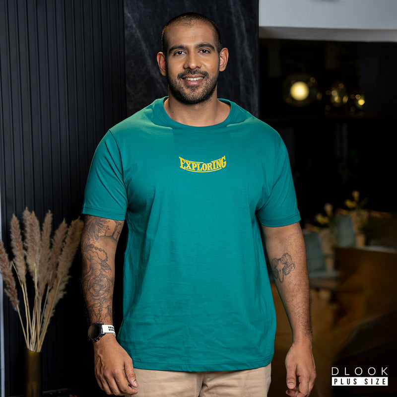 MEN'S GRAPHIC T SHIRT-GREEN