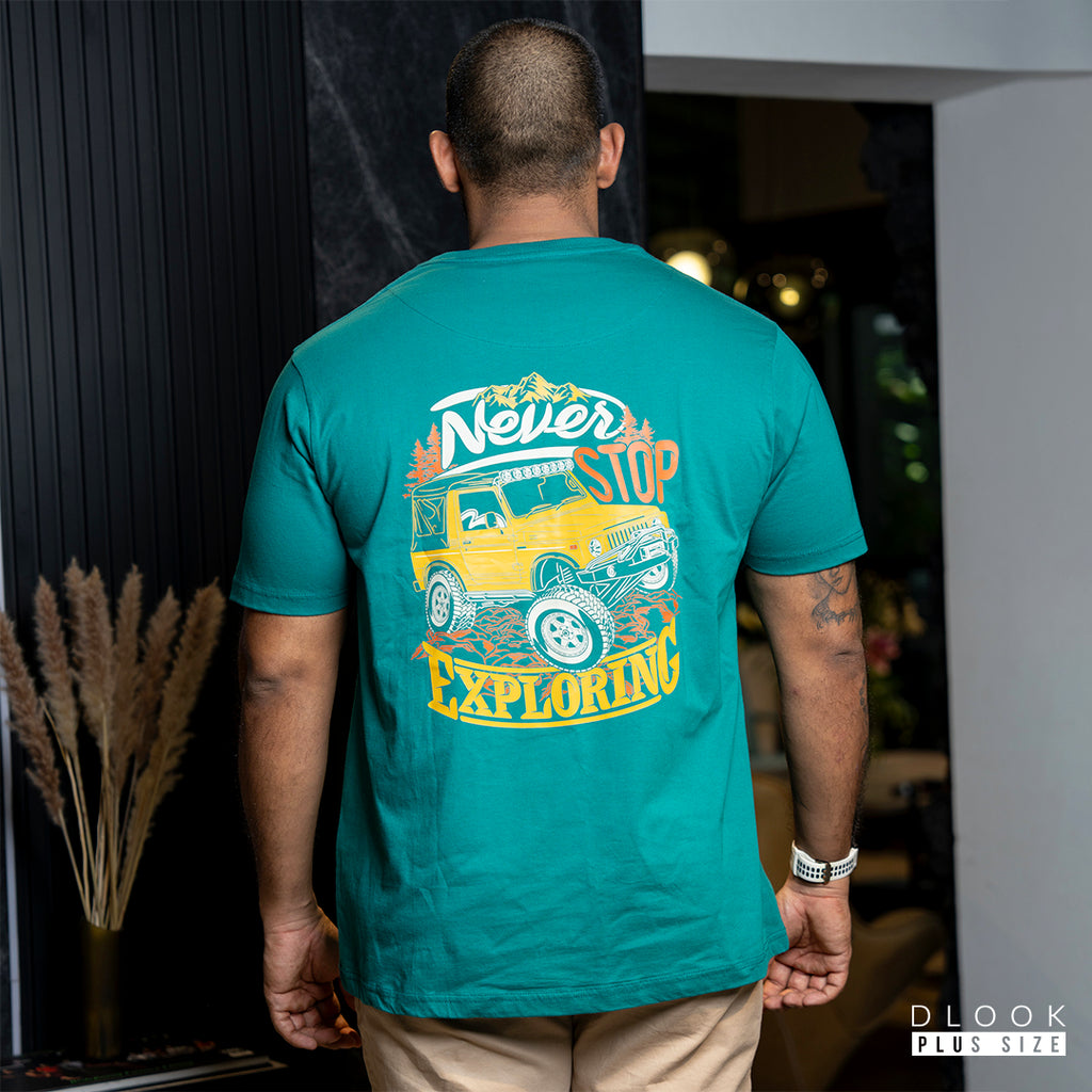 MEN'S GRAPHIC T SHIRT-GREEN