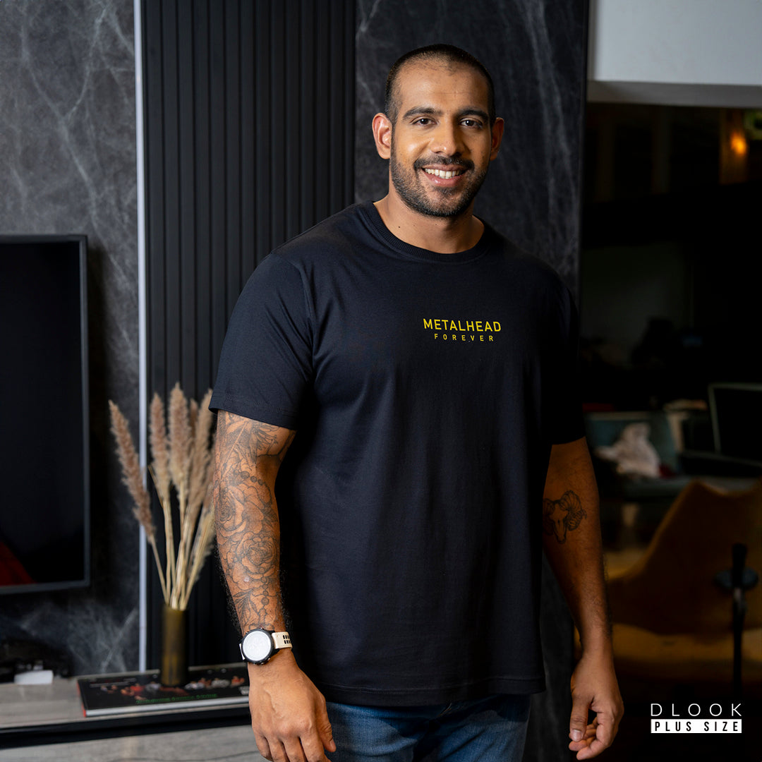MEN'S GRAPHIC T SHIRT-BLACK