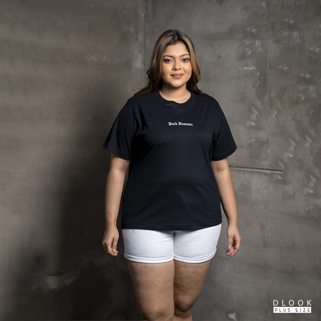 WOMEN'S GRAPHIC T SHIRT-BLACK