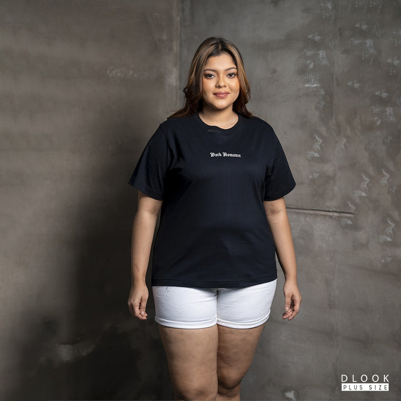 WOMEN'S GRAPHIC T SHIRT-BLACK