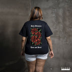 WOMEN'S GRAPHIC T SHIRT-BLACK