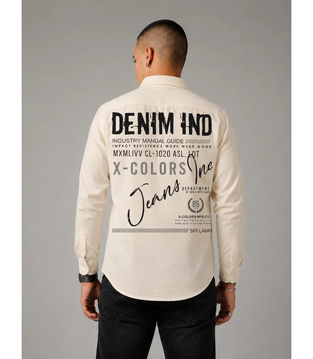 MEN'S LONG SLEEVE SHIRT - WHITE