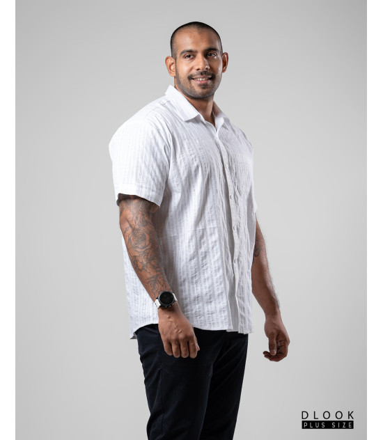 Shot Sleeve cotton shirt - White