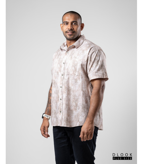 Shot sleeve Print shirt