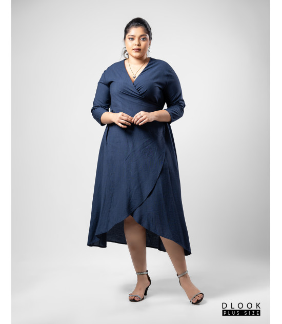 Wrap Dress -Dark Blue