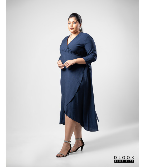 Wrap Dress -Dark Blue