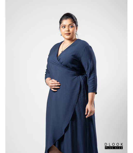 Wrap Dress -Dark Blue