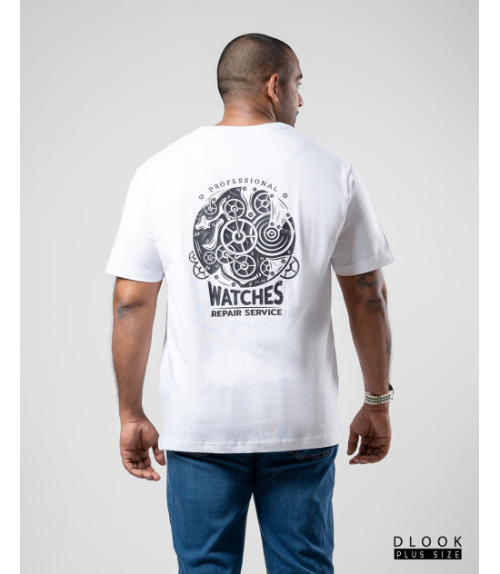 Plus Size Graphic T-shirt - White