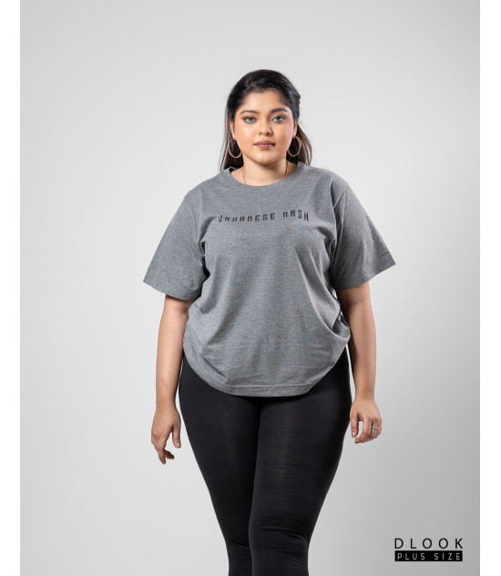 Ladies Plus Size Graphic T-shirt - ASH