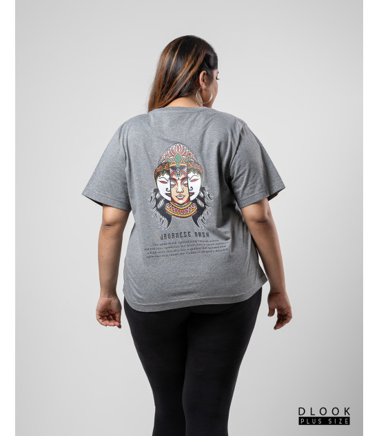 Ladies Plus Size Graphic T-shirt - ASH