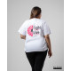 Ladies Plus Size Graphic T-shirt white