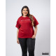 Ladies Plus Size Graphic T-shirt - Maroon