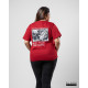 Ladies Plus Size Graphic T-shirt - Maroon