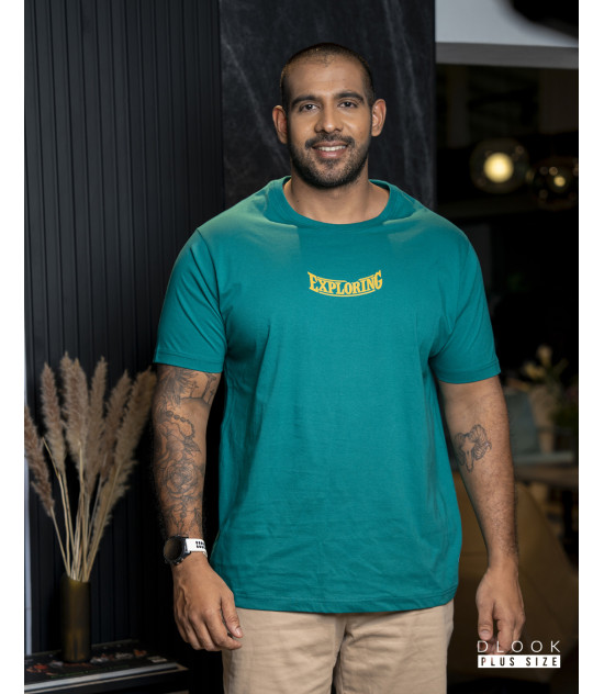 DLOOK BACK PRINT T SHIRT  GREEN