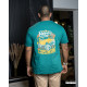 DLOOK BACK PRINT T SHIRT  GREEN