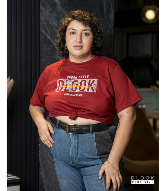 DLOOK GRAPHIC T-SHIRT - MAROON