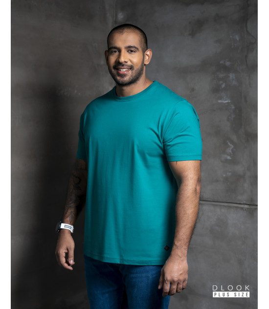 MEN PLUS PLAIN T SHIRT-GREEN