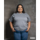 WOMENS PLUS T SHIRT-DARK ASH