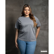 WOMENS PLUS T SHIRT-DARK ASH