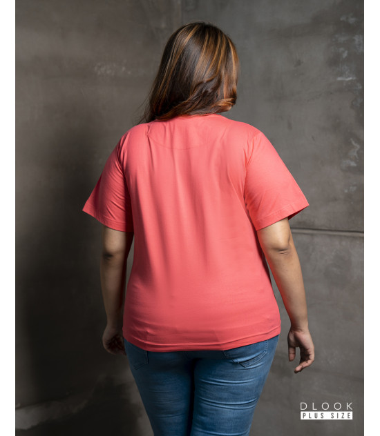 WOMENS PLUS T SHIRT-PINK