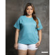 WOMENS PLUS T-SHIRT-SKY BLUE