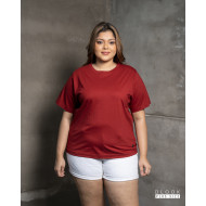 WOMENS PLUS T SHIRT-MAROON