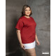 WOMENS PLUS T SHIRT-MAROON-DWP 50001 