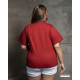 WOMENS PLUS T SHIRT-MAROON