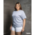 WOMENS PLUS T SHIRT-LIGHT GRAY-DWP 50001 