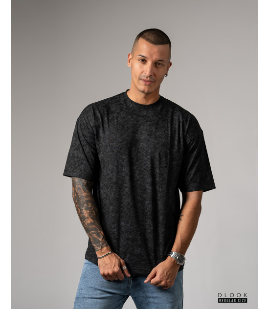 UNISEX OVERSIZED T-SHIRT ACID WASH BLACK