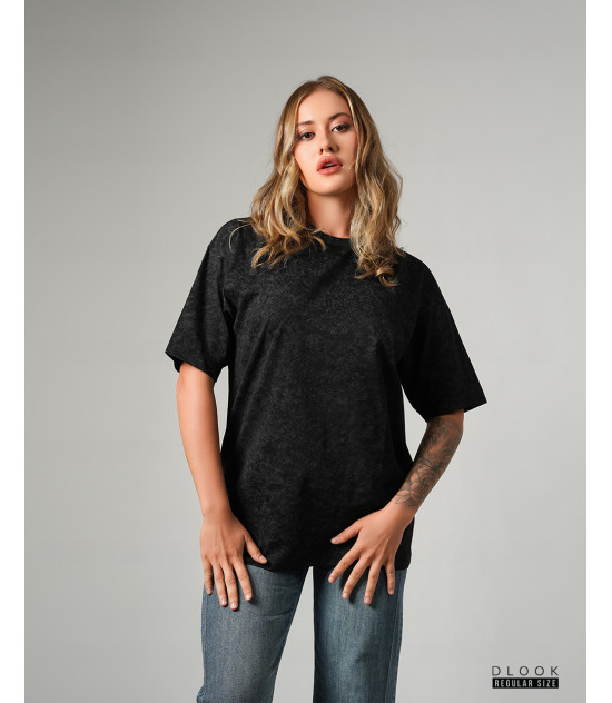 UNISEX OVERSIZED T-SHIRT ACID WASH BLACK