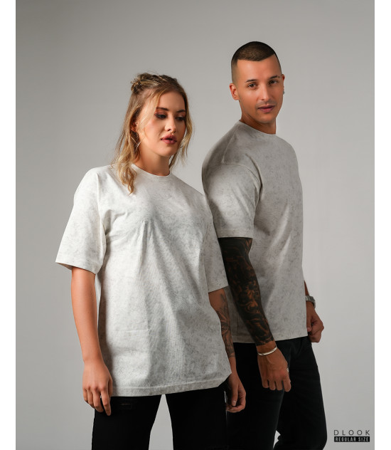 UNISEX OVERSIZED T-SHIRT ACID WASH WHITE