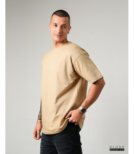 UNISEX OVERSIZED T-SHIRT ACID WASH BEIGE