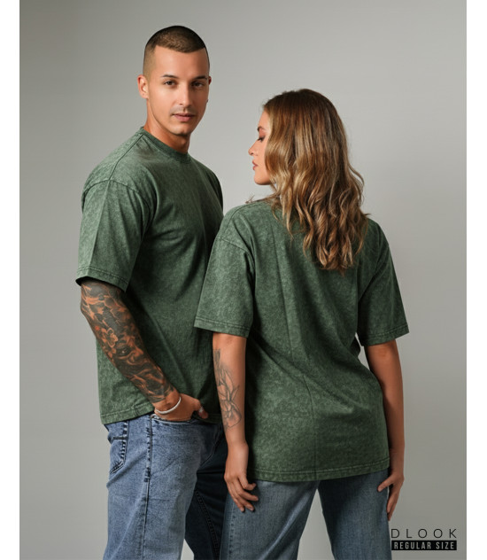 UNISEX OVERSIZED T-SHIRT ACID WASH GREEN