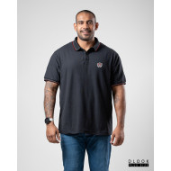 Plus size EMB Polo T-shirt Black