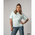 Ladie's Crew Neck T shirt Light Blue