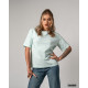 Ladie's Crew Neck T shirt Light Blue