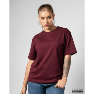 Ladie's Crew Neck T shirtMaroon