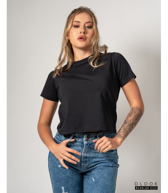 Ladies Slim Fit T shirt Black