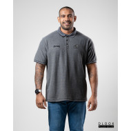 Plus size EMB Polo T-shirt Ash