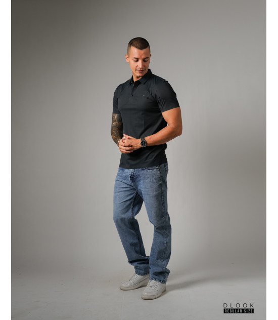 Collar T-shirt Blakish blue