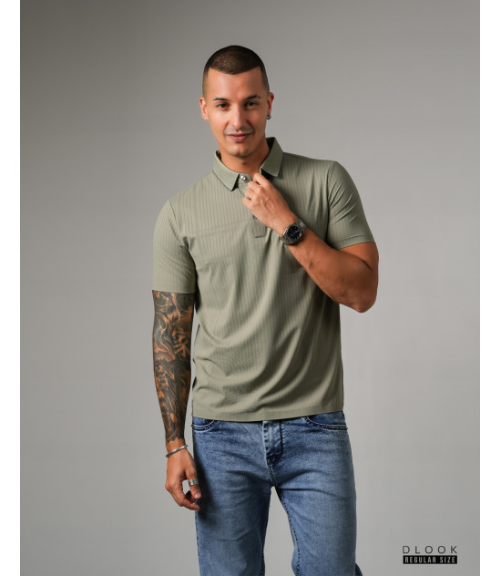 Collar T-shirt Light green