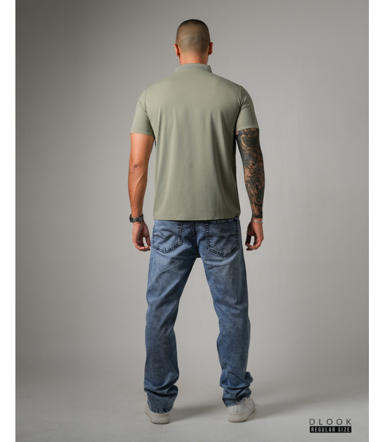 Collar T-shirt Light green