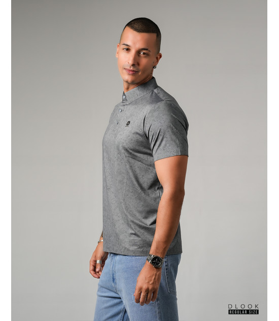 Printed Collar T-shirt