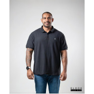 Plus size Polo T-shirt-Black