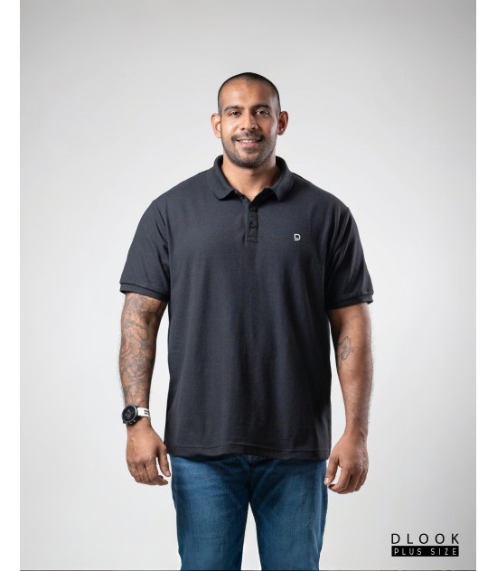 Plus size Polo T-shirt-Black