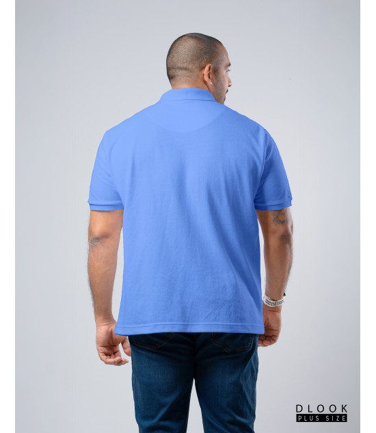 Plus size Polo T-shirt-Light blue