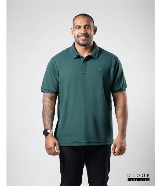 Plus size Polo T-shirt-Dark green