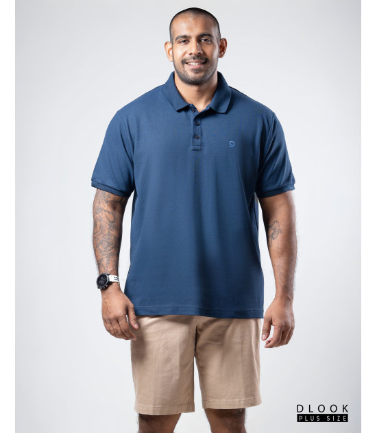 Plus size Polo T-shirt-Navy Blue